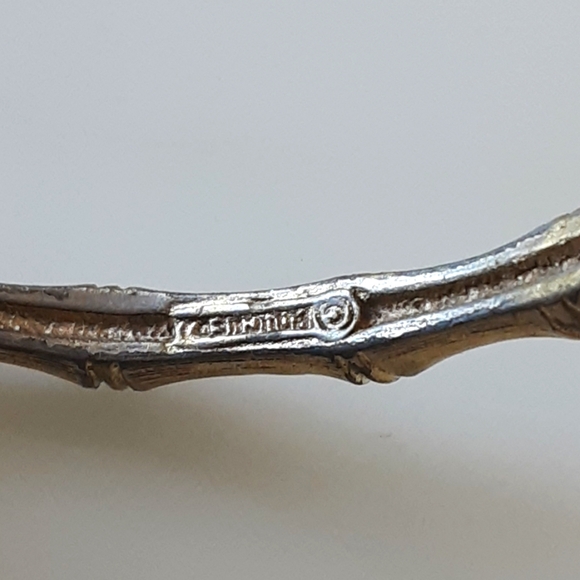 MARCEL BOUCHER MCM Brushed Gold Plated Bamboo Bangle Bracelet - Picture 4 of 4